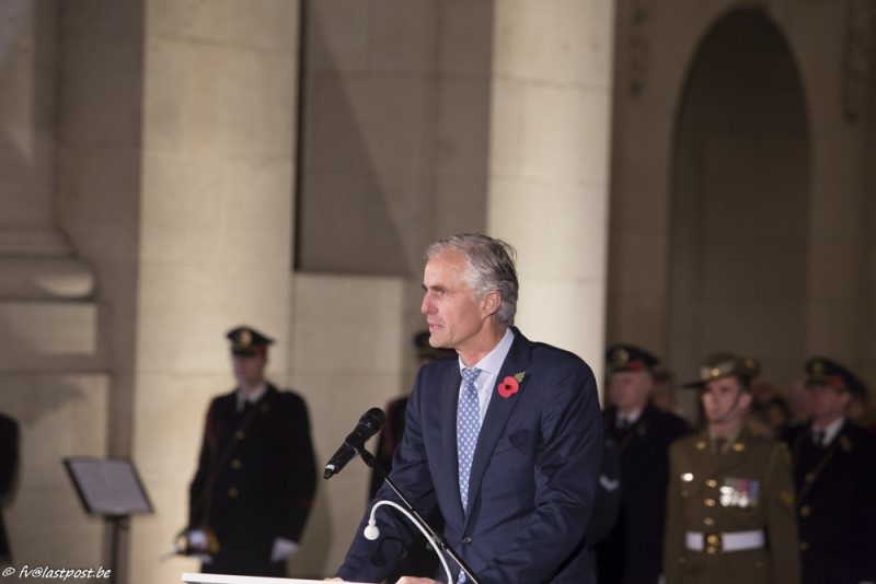 Inauguration of the replica's of the Menin Gate Lions: speech chairman Benoit Mottrie